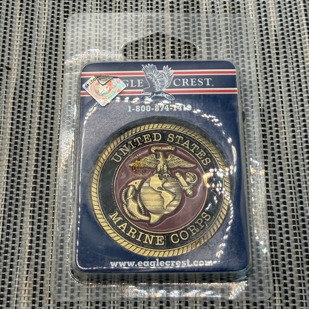 Eagle Crest US Marine Corps Challenge Coin USMC Iwo Jima Semper Fidelis‎ NEW